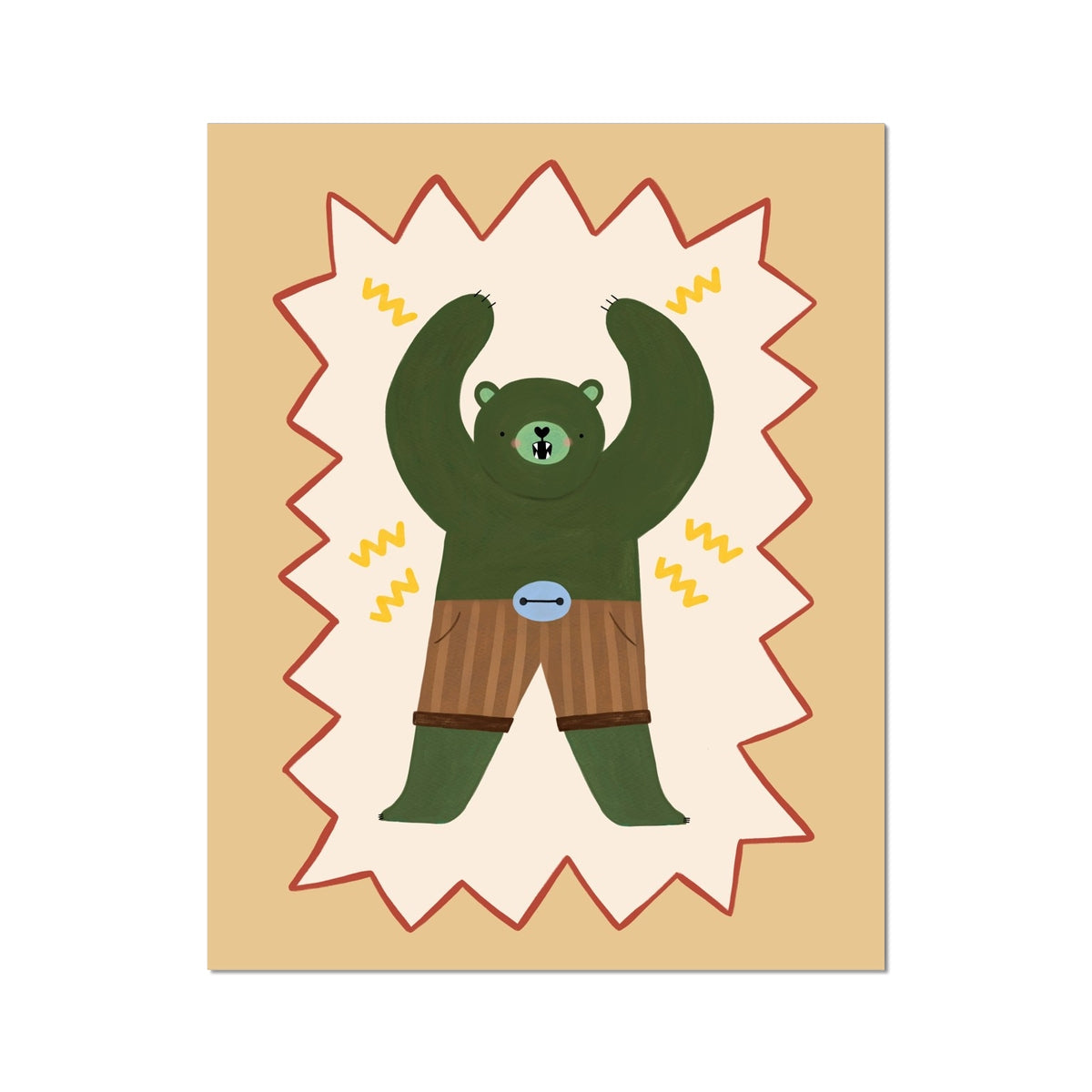 Kid of the Village Mighty Cub Superhero Art Print