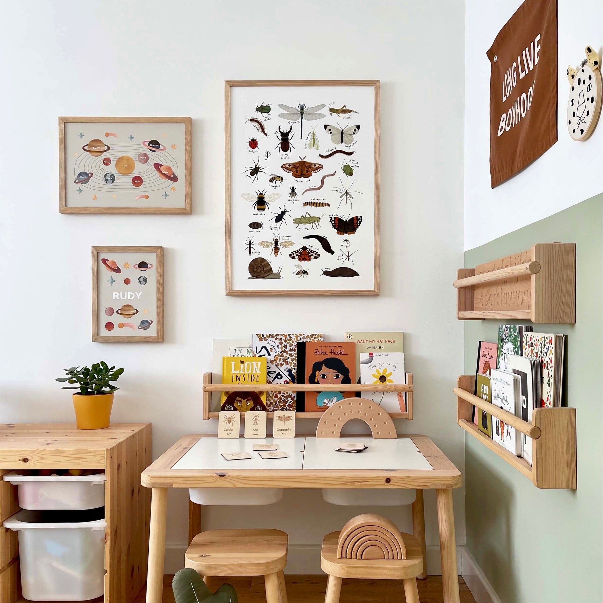 Kid of the Village Minibeasts Art Print - White