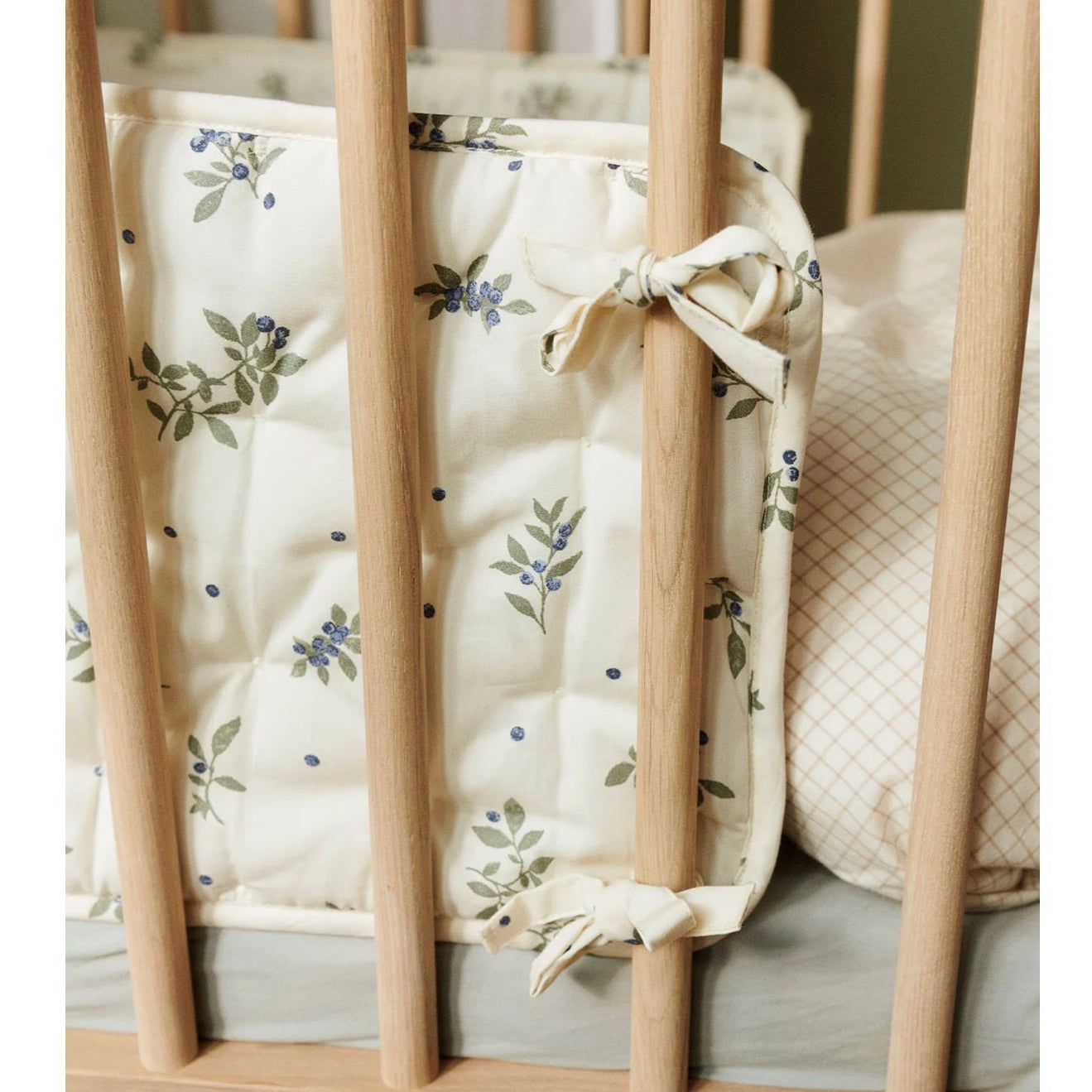 Dear April Nori Cot Bumper - Blueberries