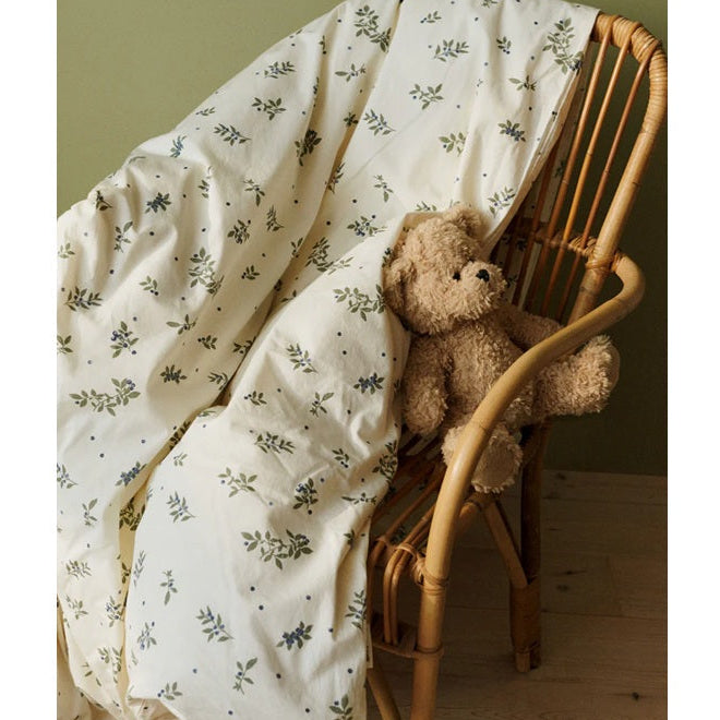Dear April Asta Organic Single Bedding Set - 140 x 200cm - Blueberries