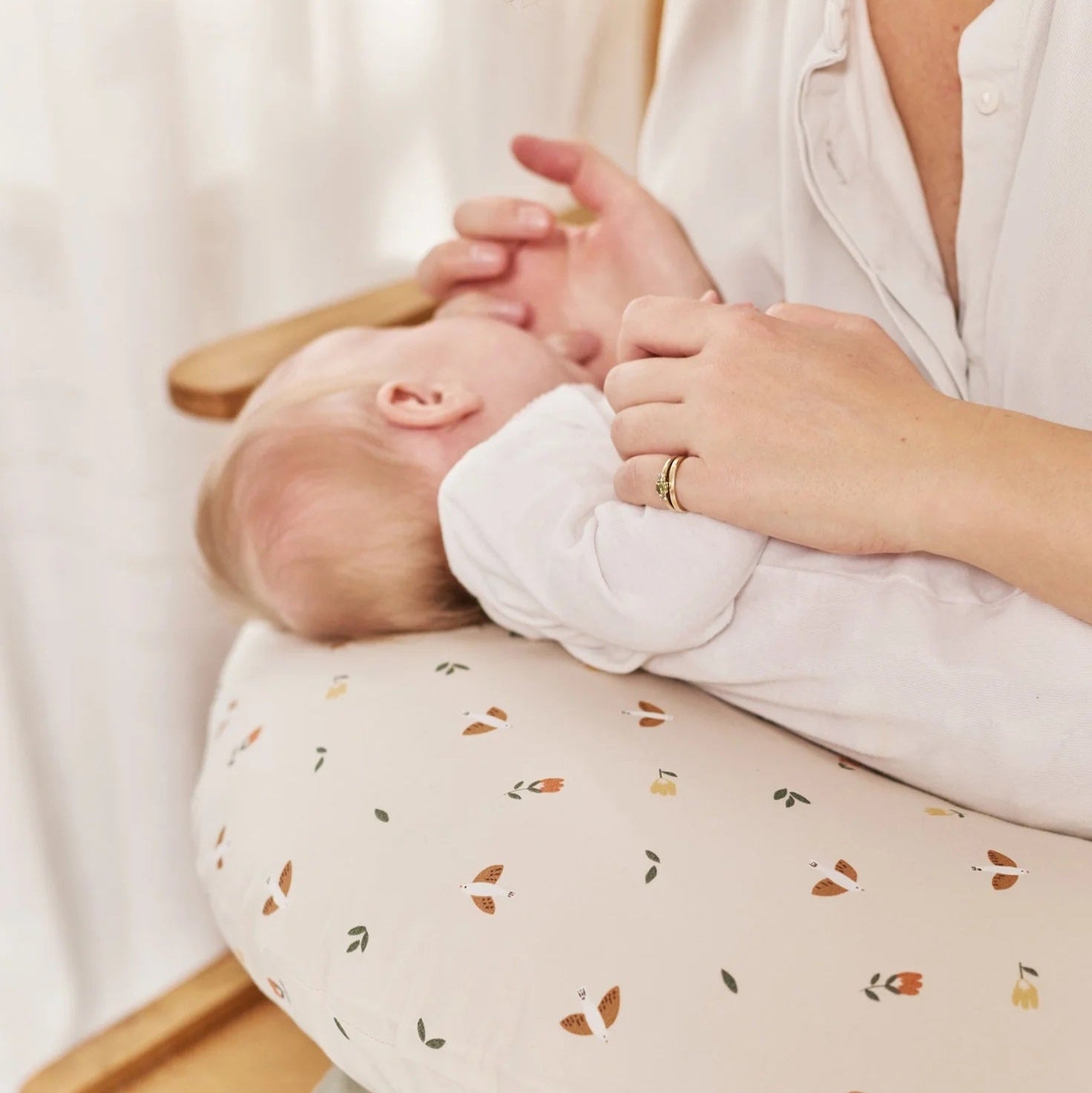 Dear April Nursing Pillow - Songbirds