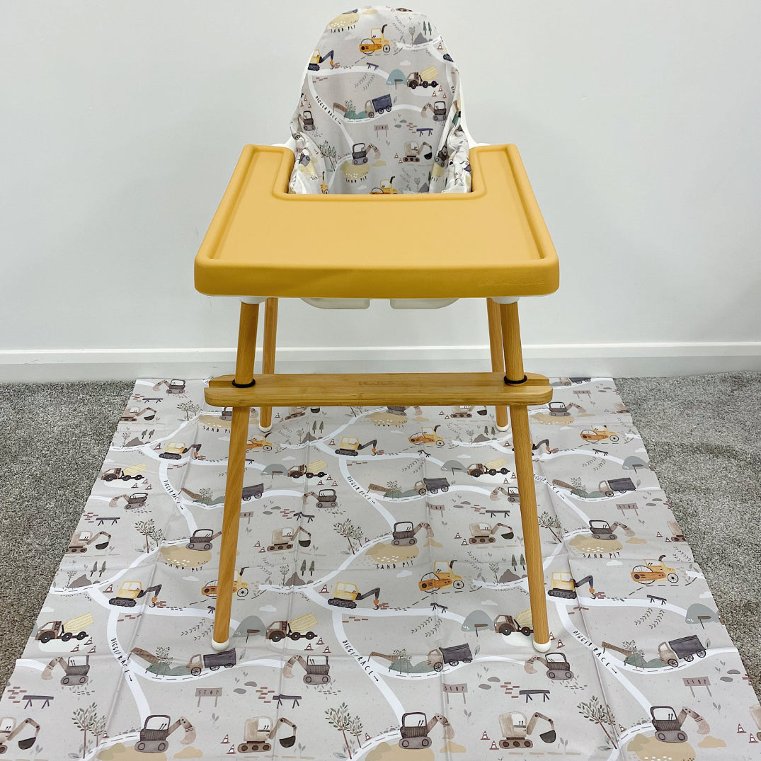 Bobbin & Bumble Highchair Splash Mat - Digger Land