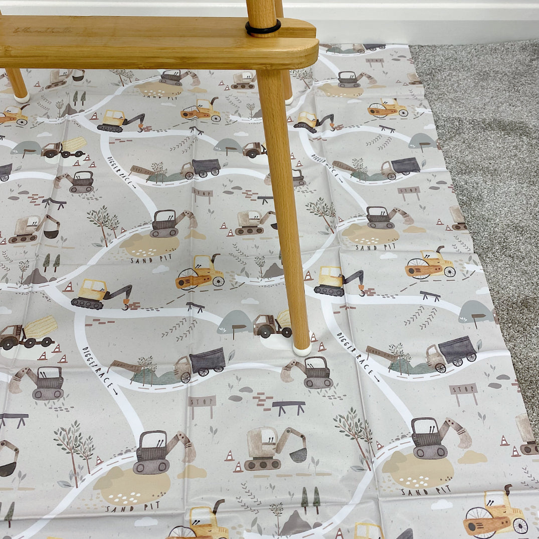 Bobbin & Bumble Highchair Splash Mat - Digger Land