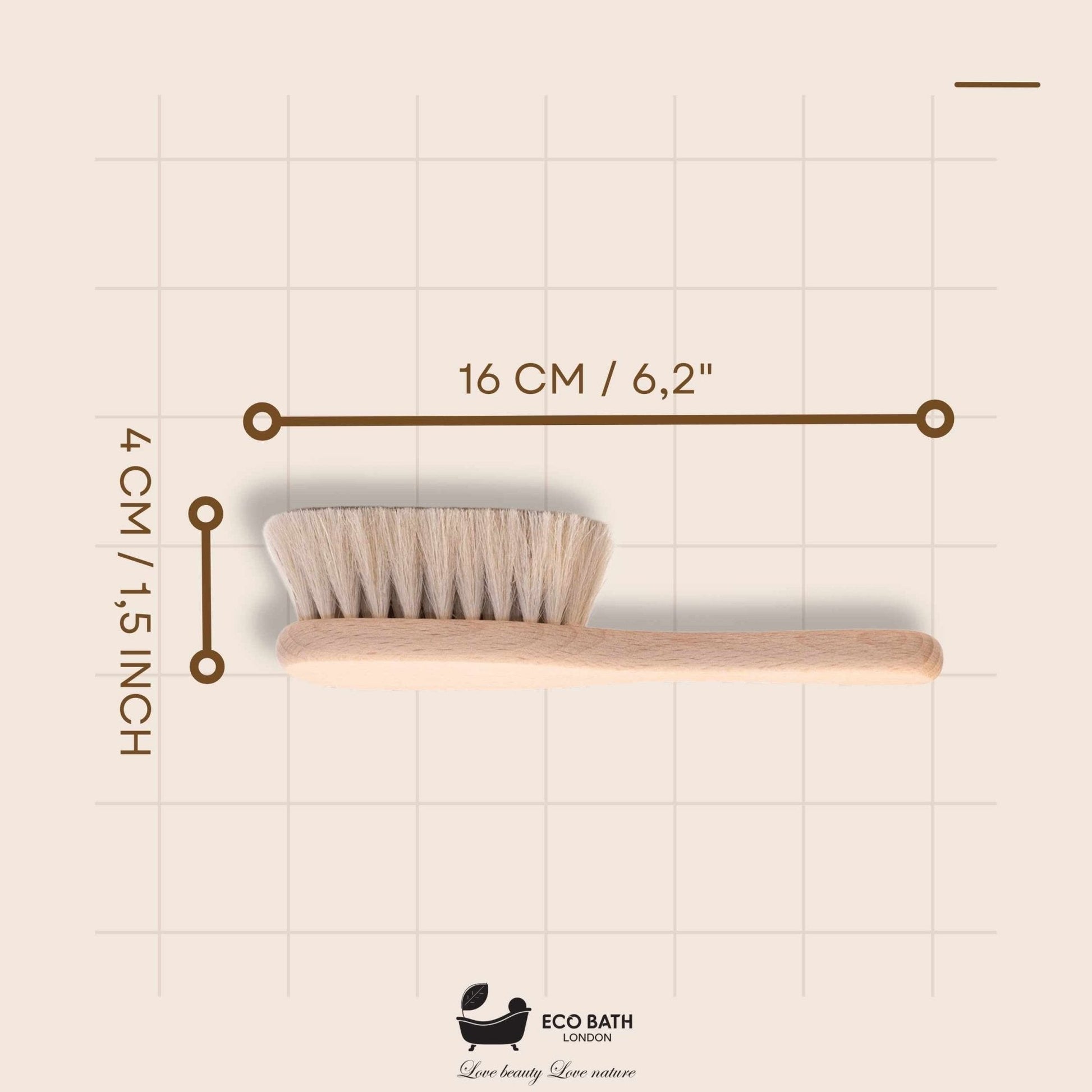 Eco Bath London Ultra Soft Baby Brush with Goat Hair