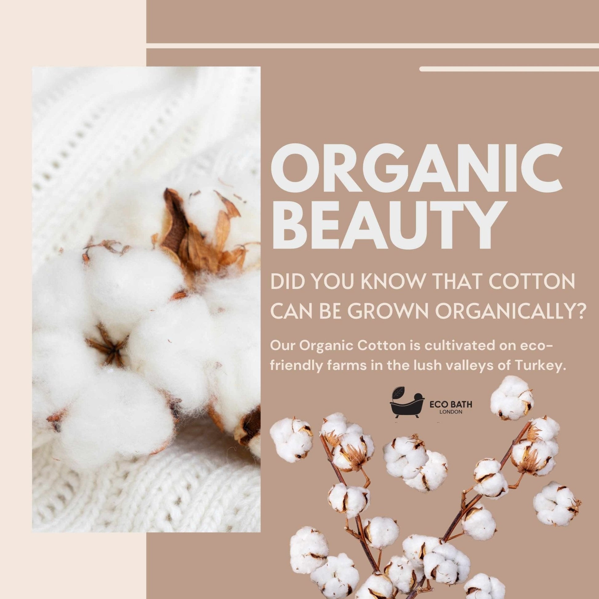 Eco Bath London Organic Cotton Face Flannels