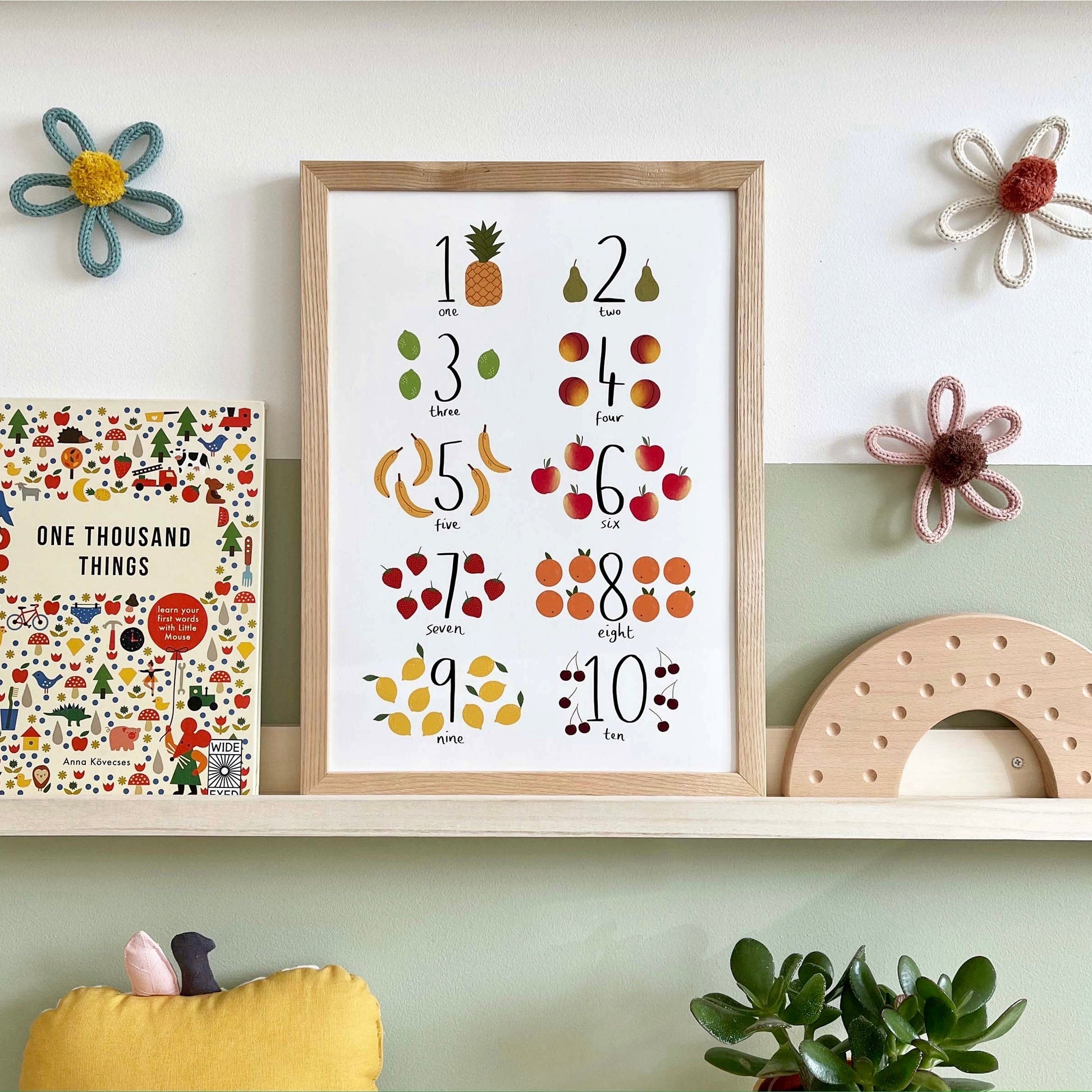 Kid of the Village Counting Fruit Art Print