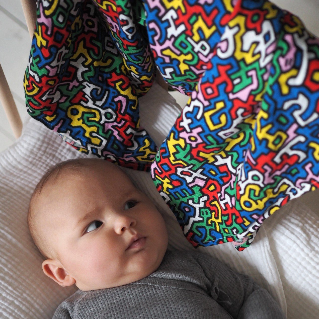 Etta Loves x Keith Haring Organic Sensory Muslin Cloths - 2 Pk