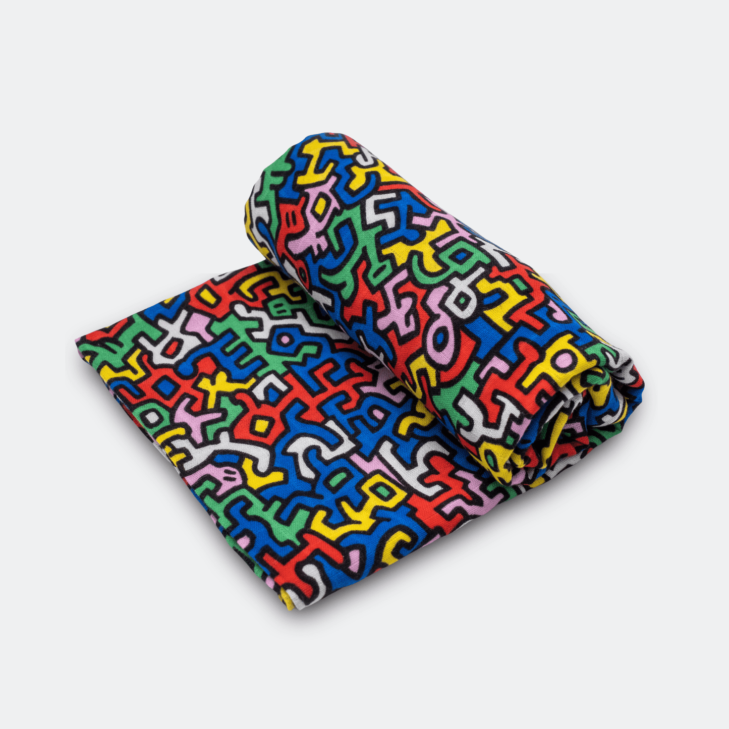 Etta Loves x Keith Haring Organic Sensory XL Muslin Cloth - Brazil