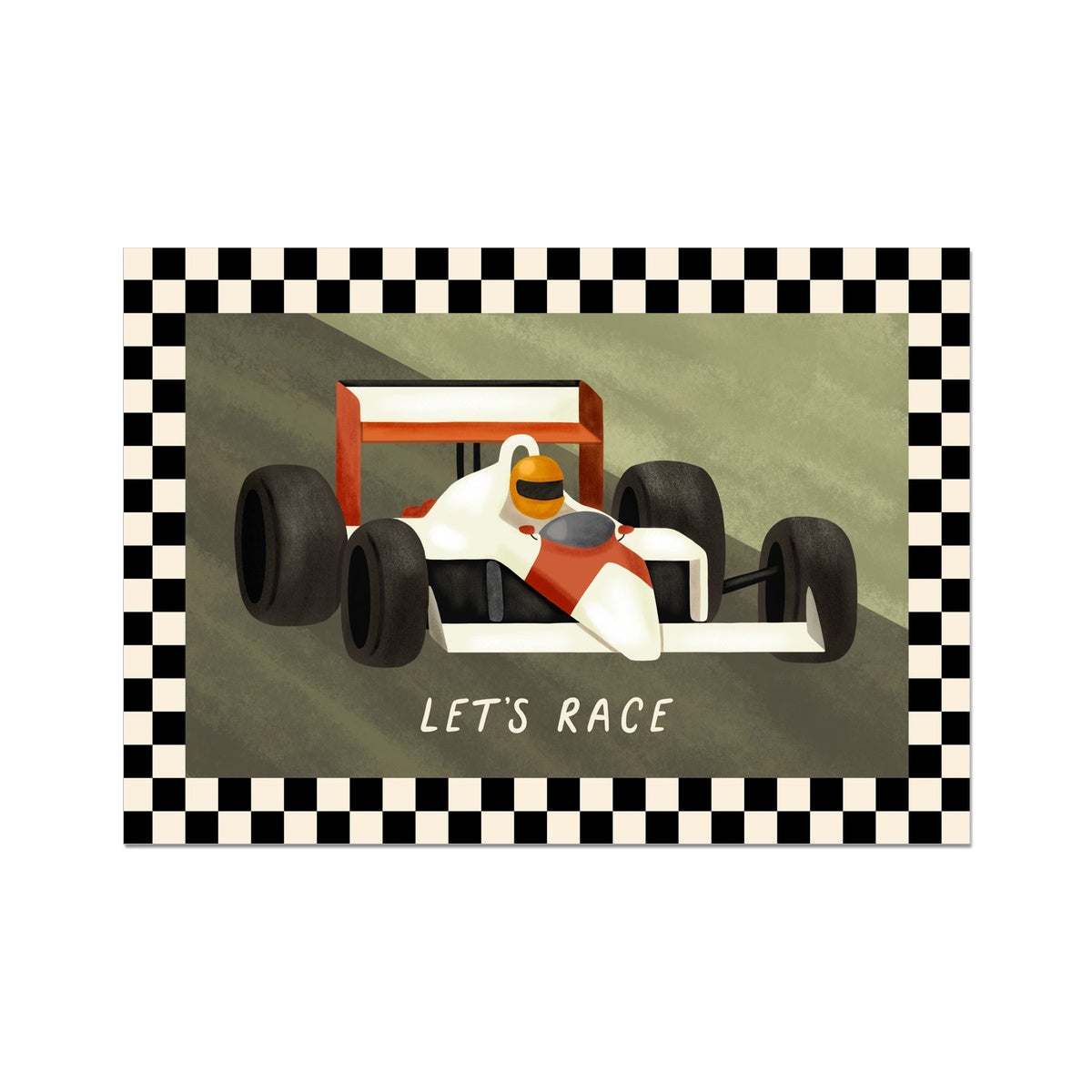 Kid of the Village Let's Race Art Print