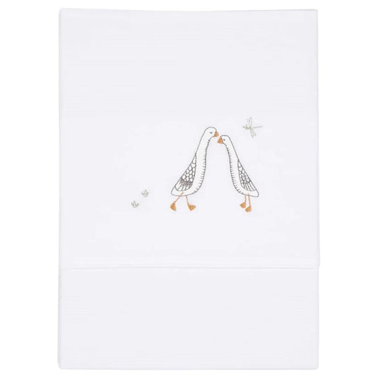 Little Dutch Embroidered Cot Sheet - Little Goose