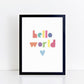 The Little Jones Hello World Print - Brights
