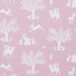 Hibou Home Wallpaper Roll - Enchanted Wood - Peony Pink