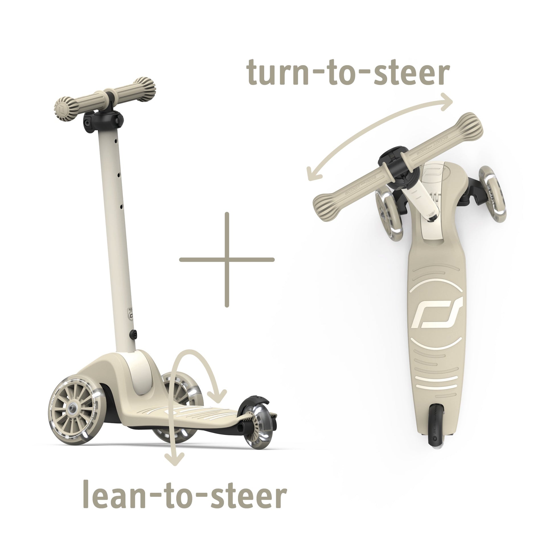 Scoot & Ride Highway Kick 3S LED Scooter - Ash