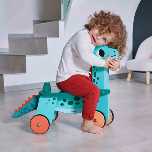 Janod Wooden Ride-On Dino Portosaurus
