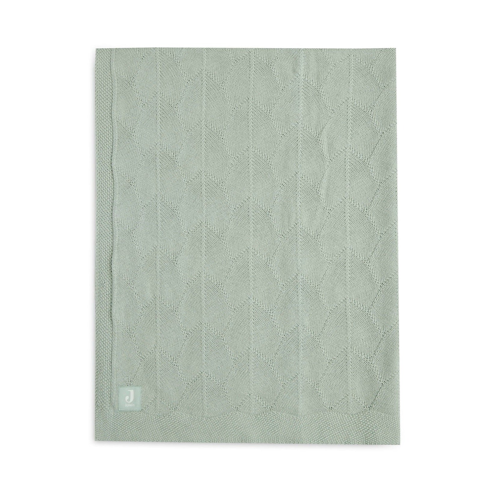 Jollein Organic Cot Blanket - Shell Knit - Sea Foam