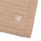 Jollein Organic Muslin Cot Blanket - Jacquard - Biscuit