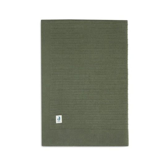 Jollein Organic Cot Blanket - Pure Knit - Leaf Green