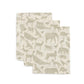 Jollein Organic Muslin Baby Washcloths - 3-Pack - Animals/Olive