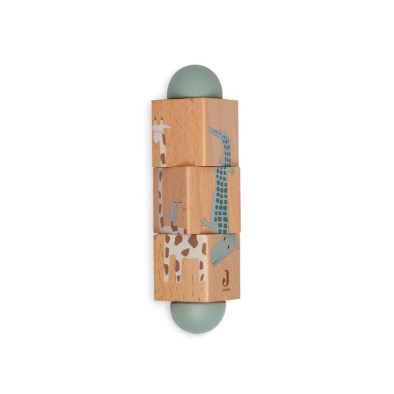 Jollein Wooden Twisting Cubes - Jungle Jambo