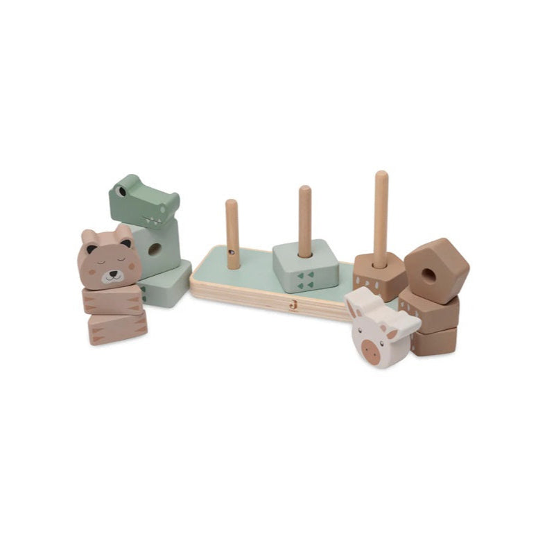 Jollein Wooden Stacking Tower - Jungle Jambo