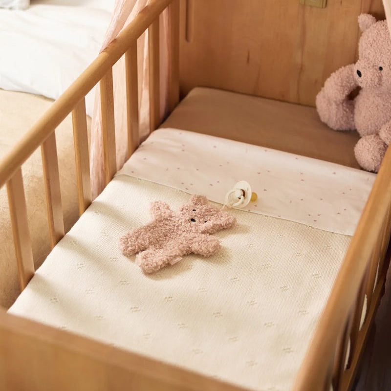 Jollein Pacifier Cloth - Teddy Bear - Wild Rose