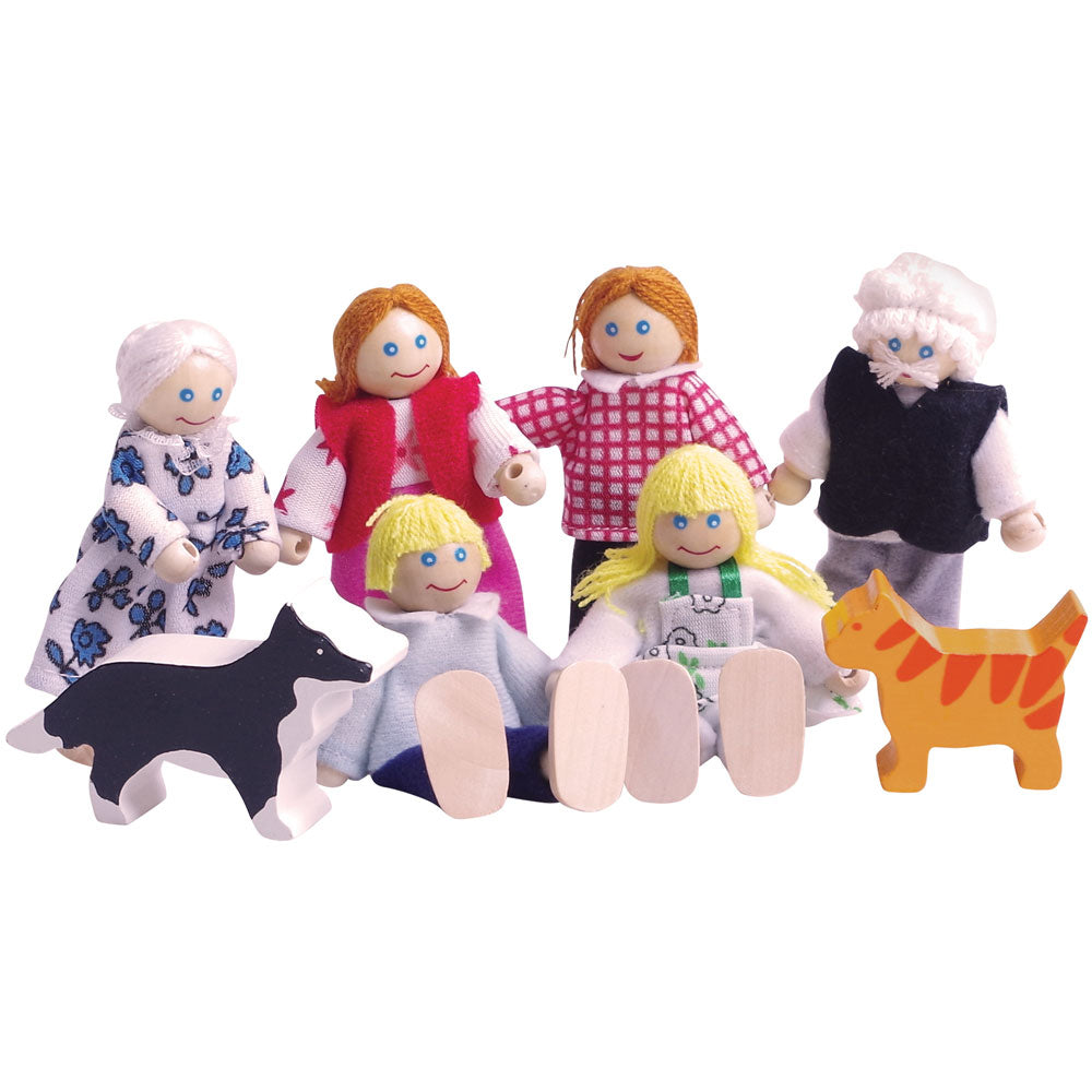Bigjigs Wooden Heritage Doll Family