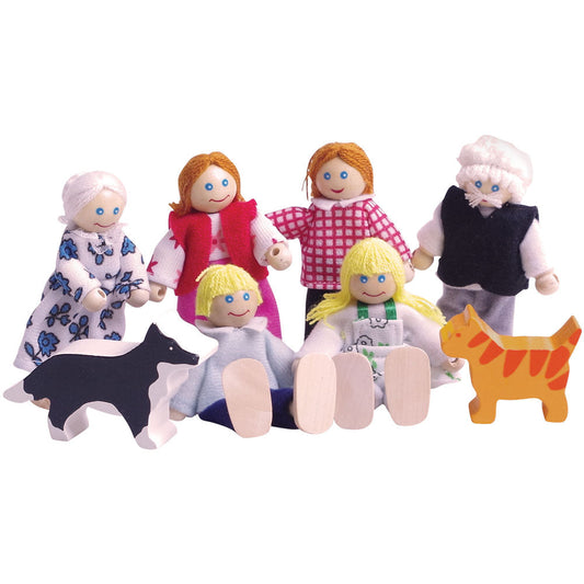 Bigjigs Wooden Heritage Doll Family