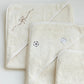 Kas Kopenhagen Hooded Baby Towel - Embroidered Bow