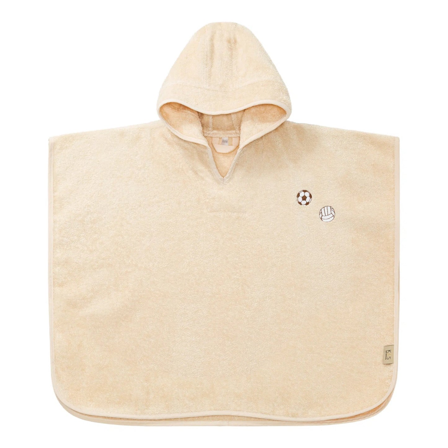 Kas Kopenhagen Hooded Poncho - Embroidered Football 