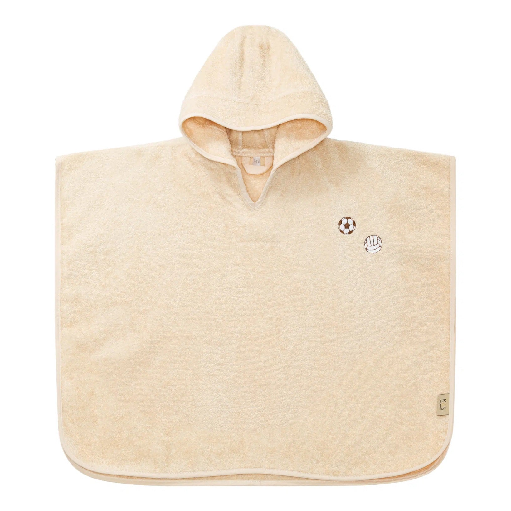 Kas Kopenhagen Hooded Poncho - Embroidered Football 