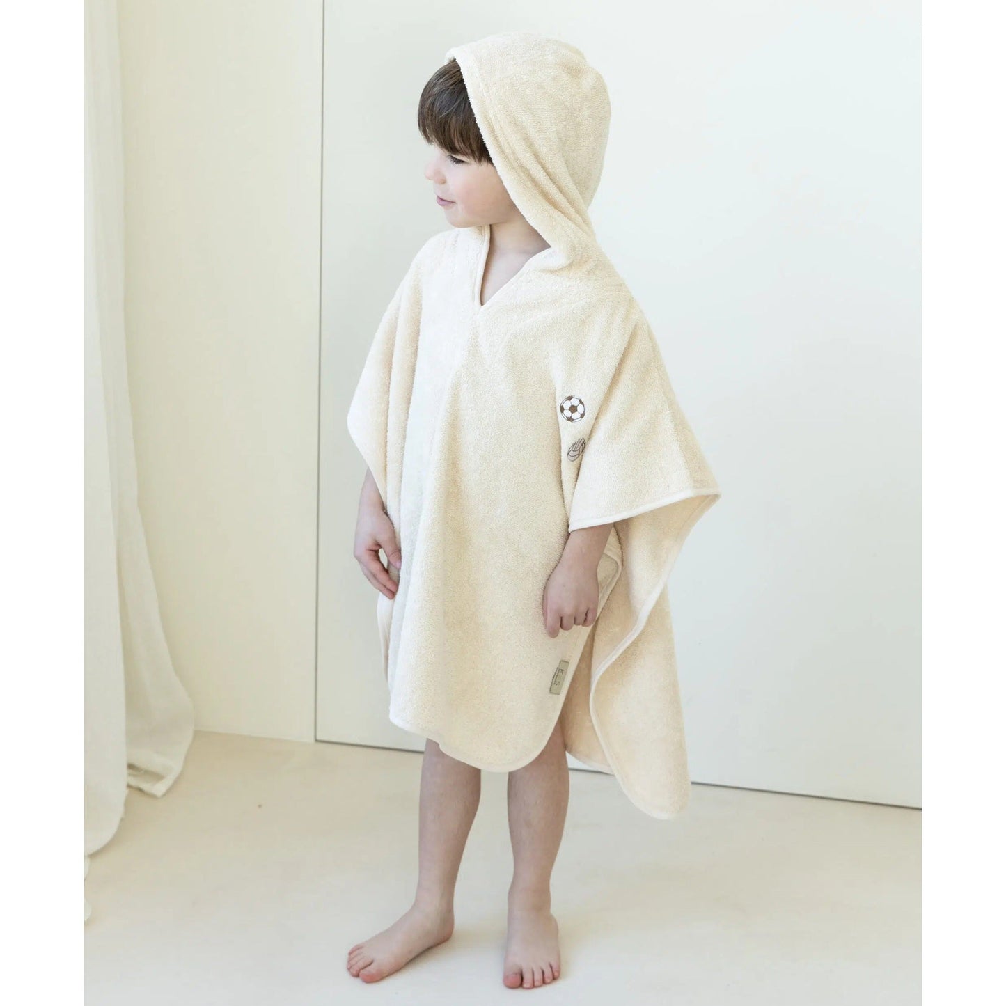 Kas Kopenhagen Hooded Poncho - Embroidered Football 