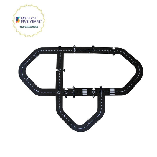 Waytoplay Rubber Toy Car Track Set - King Of The Road - 40 Pcs