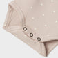 Lil' Atelier Organic L/S Baby Romper - Grey Morn/Heart