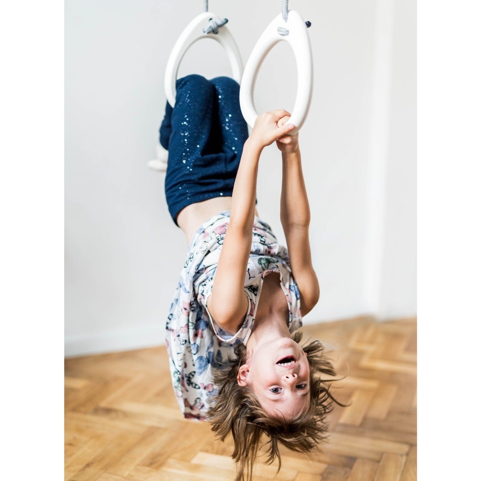 Lillagunga Wooden Indoor Gymnastic Rings - White Birch