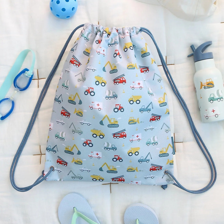 A Little Lovely Company Drawstring Bag - Vehicles