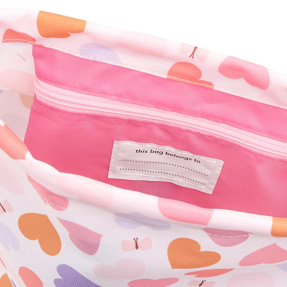 A Little Lovely Company Drawstring Bag - Hearts