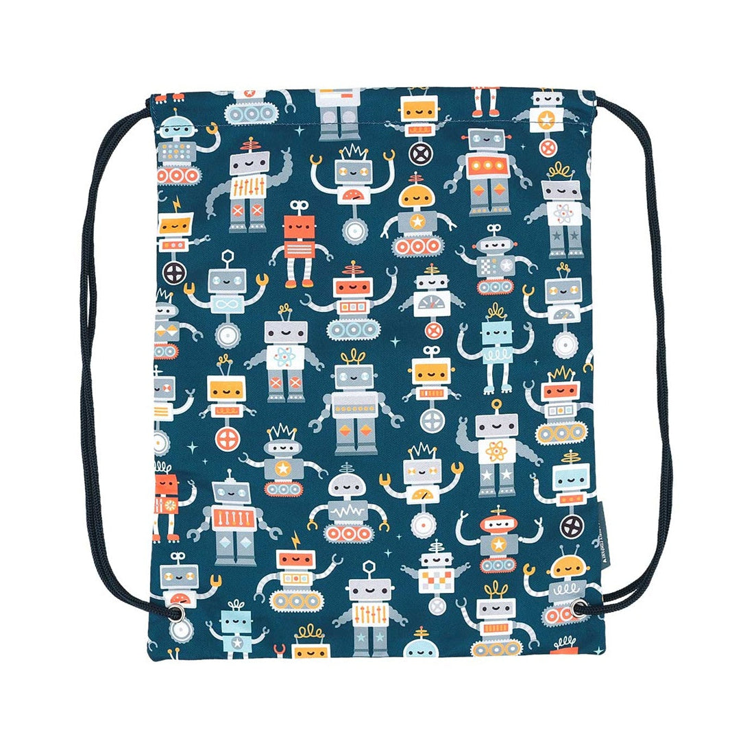 A Little Lovely Company Drawstring Bag - Robots