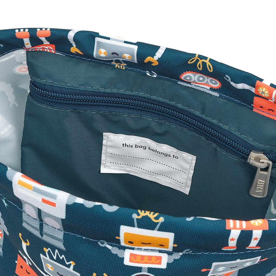 A Little Lovely Company Drawstring Bag - Robots