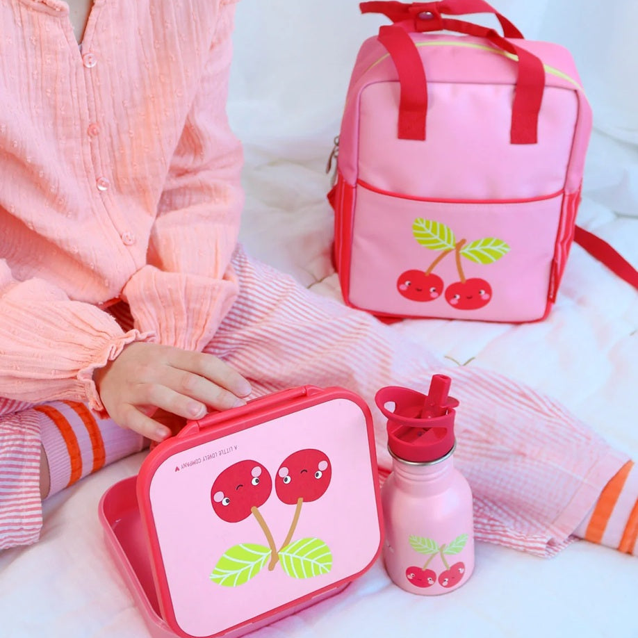 A Little Lovely Company Junior Square Backpack - Happy Cherries