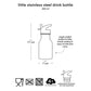 A Little Lovely Company Little Stainless Steel Drinks Bottle - 350ml - Shooting Star