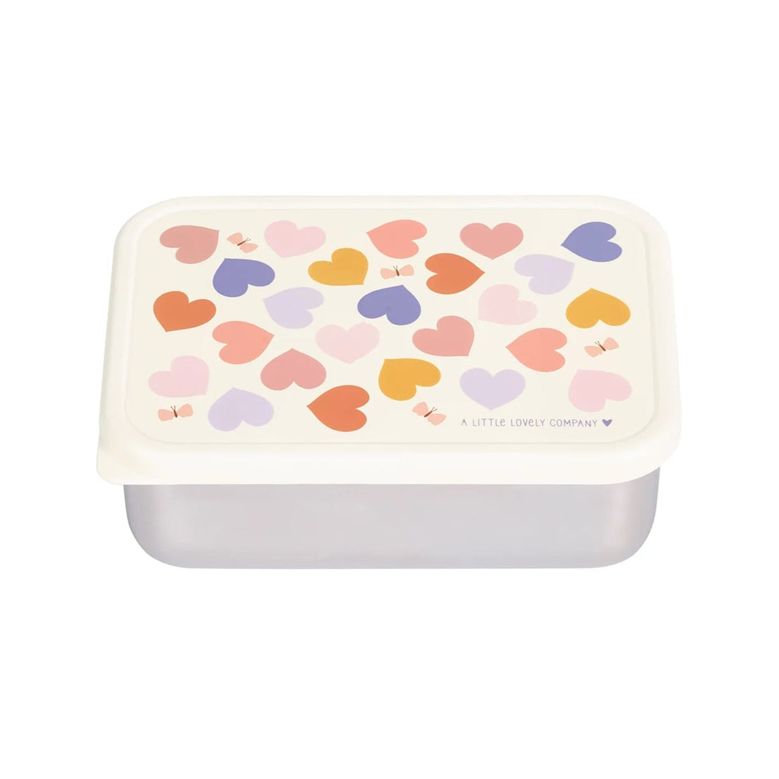 A Little Lovely Company Stainless Steel Lunchbox - Hearts