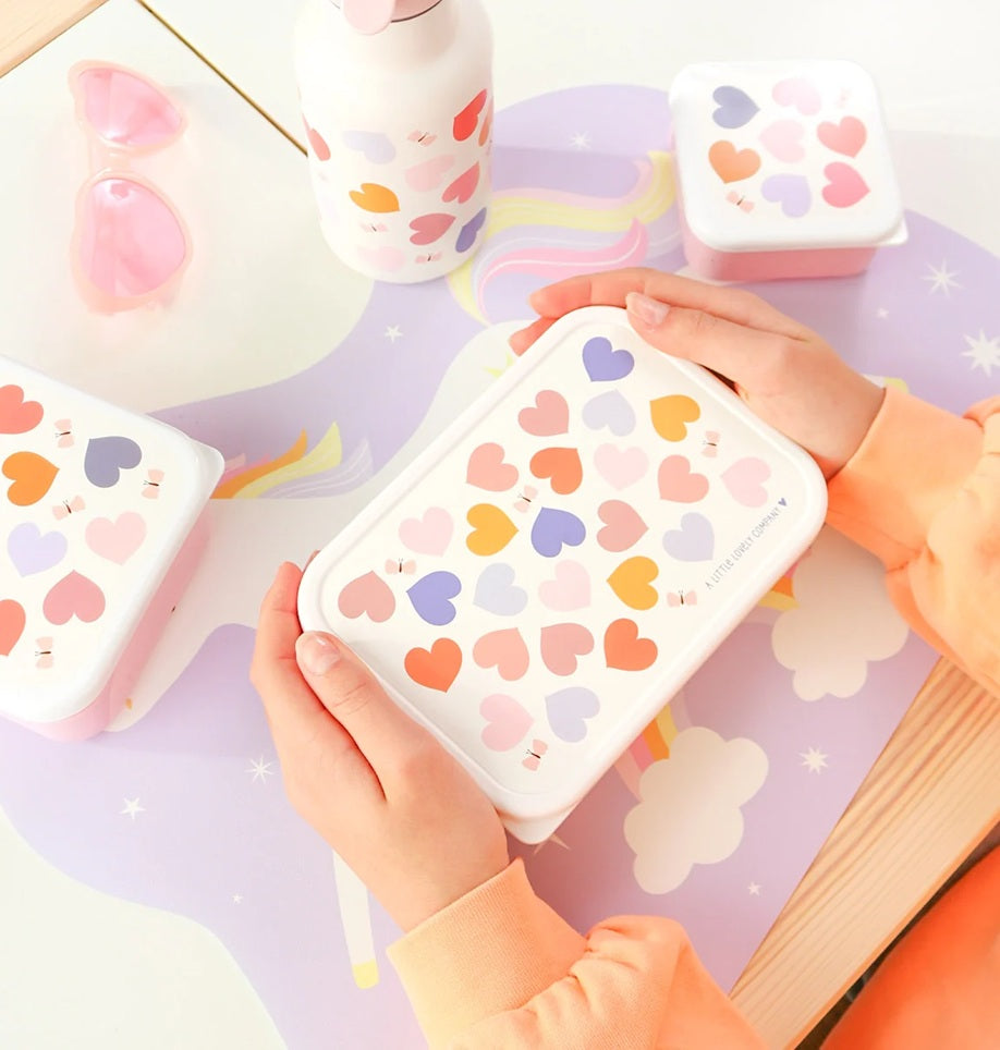 A Little Lovely Company Stainless Steel Lunchbox - Hearts