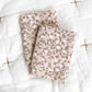 A Little Lovely Company Organic Muslin Cloths - 2 Pack - Blossom Dusty Pink