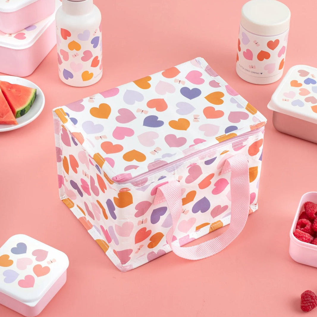 A Little Lovely Company Cool Bag - Hearts