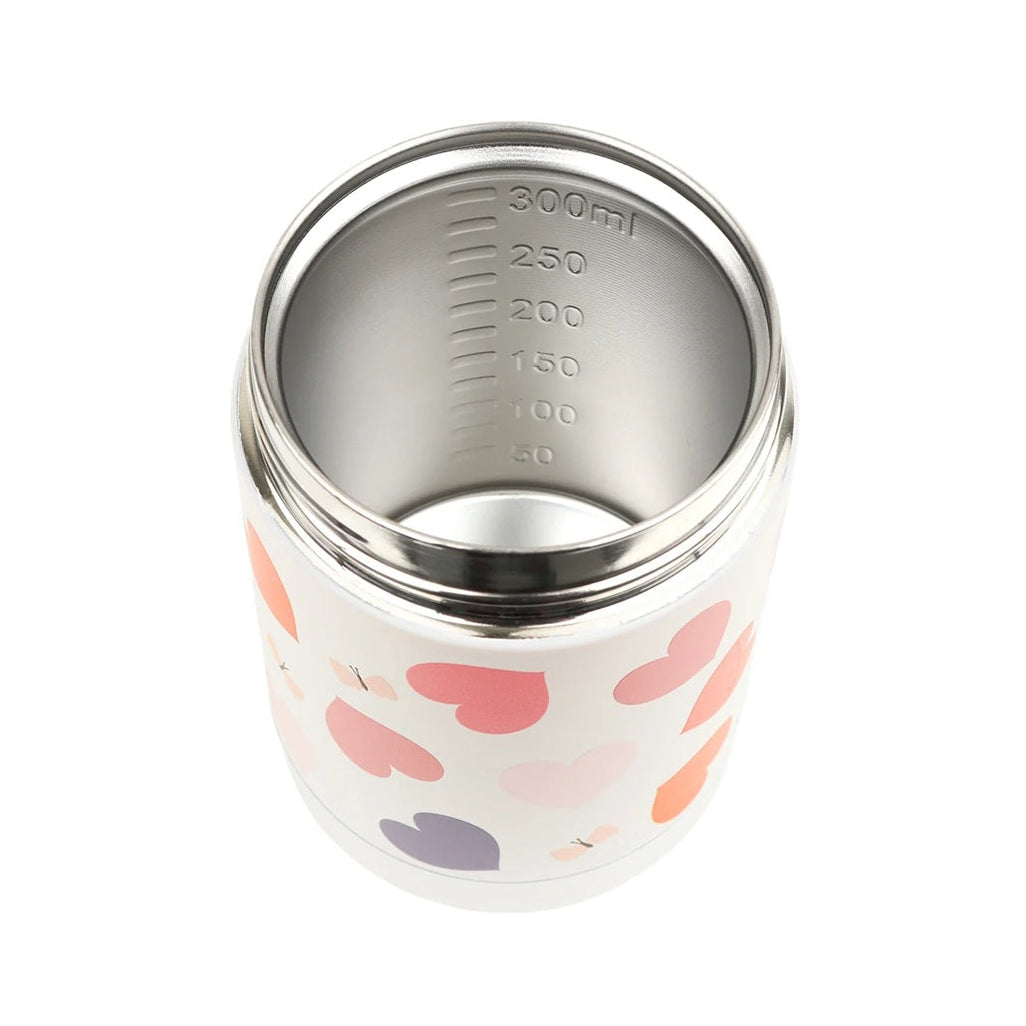 A Little Lovely Company 300ml Steel Food Flask - Hearts