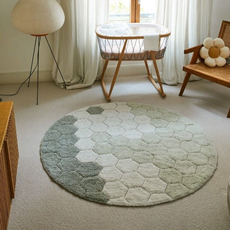 Lorena Canals Washable Rug - Round Honeycomb 