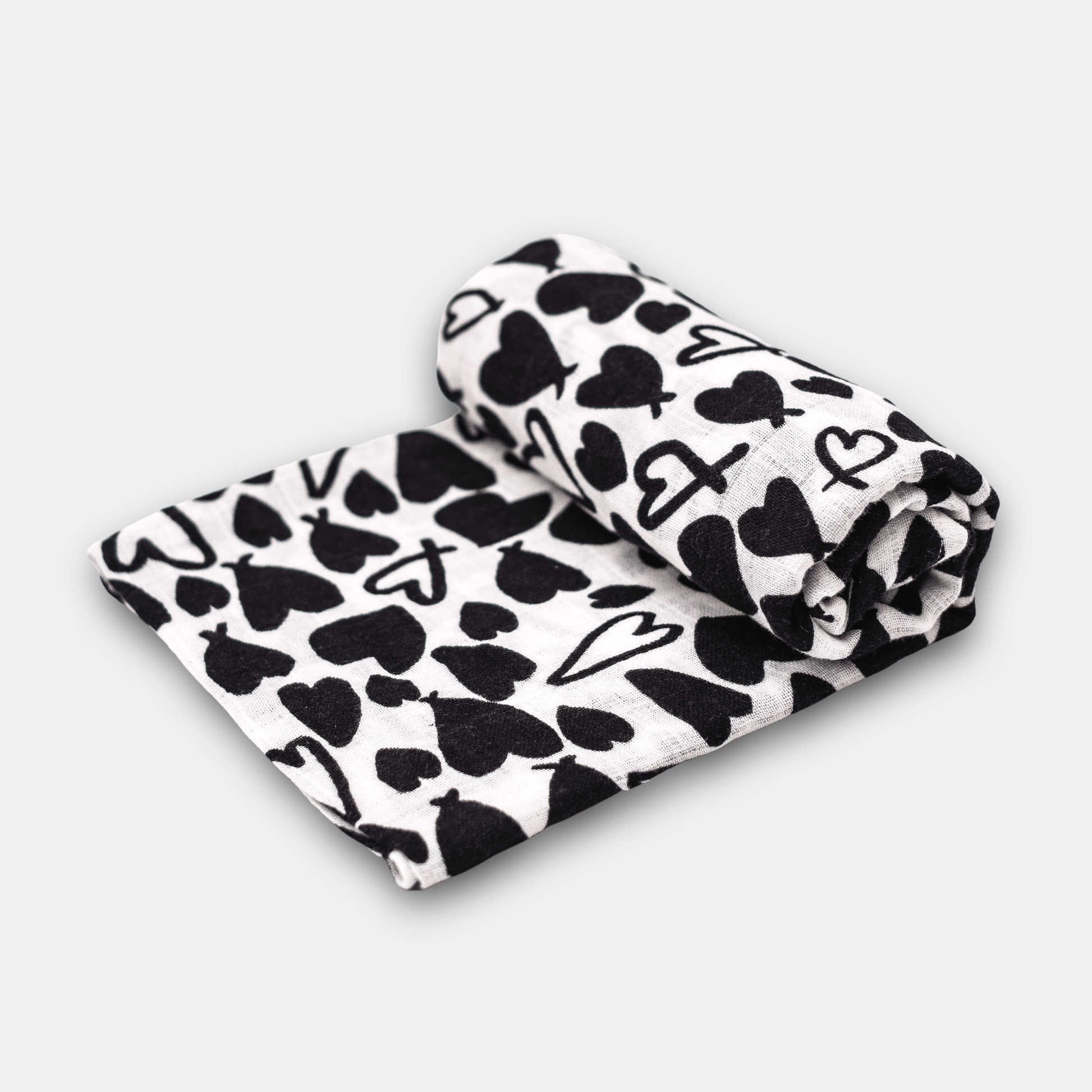 Etta Loves Organic Sensory Muslin Cloth - Love Hearts