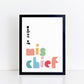 The Little Jones Maker of Mischief Print - Spring Tones