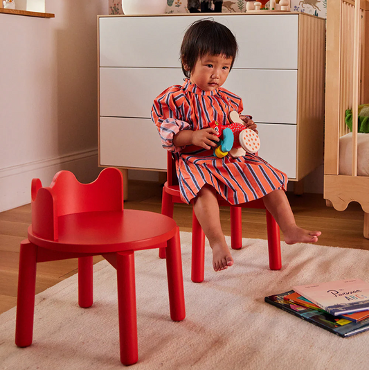 Oeuf NYC Moss Play Chairs - Set of 2 - Tomato
