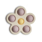 Mushie Silicone Baby Sensory Flower Pop Toy - Lilac/Daffodil/Ivory